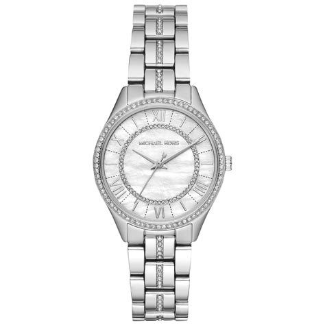 michael kors stone set watch|Mini Lauryn Silver.